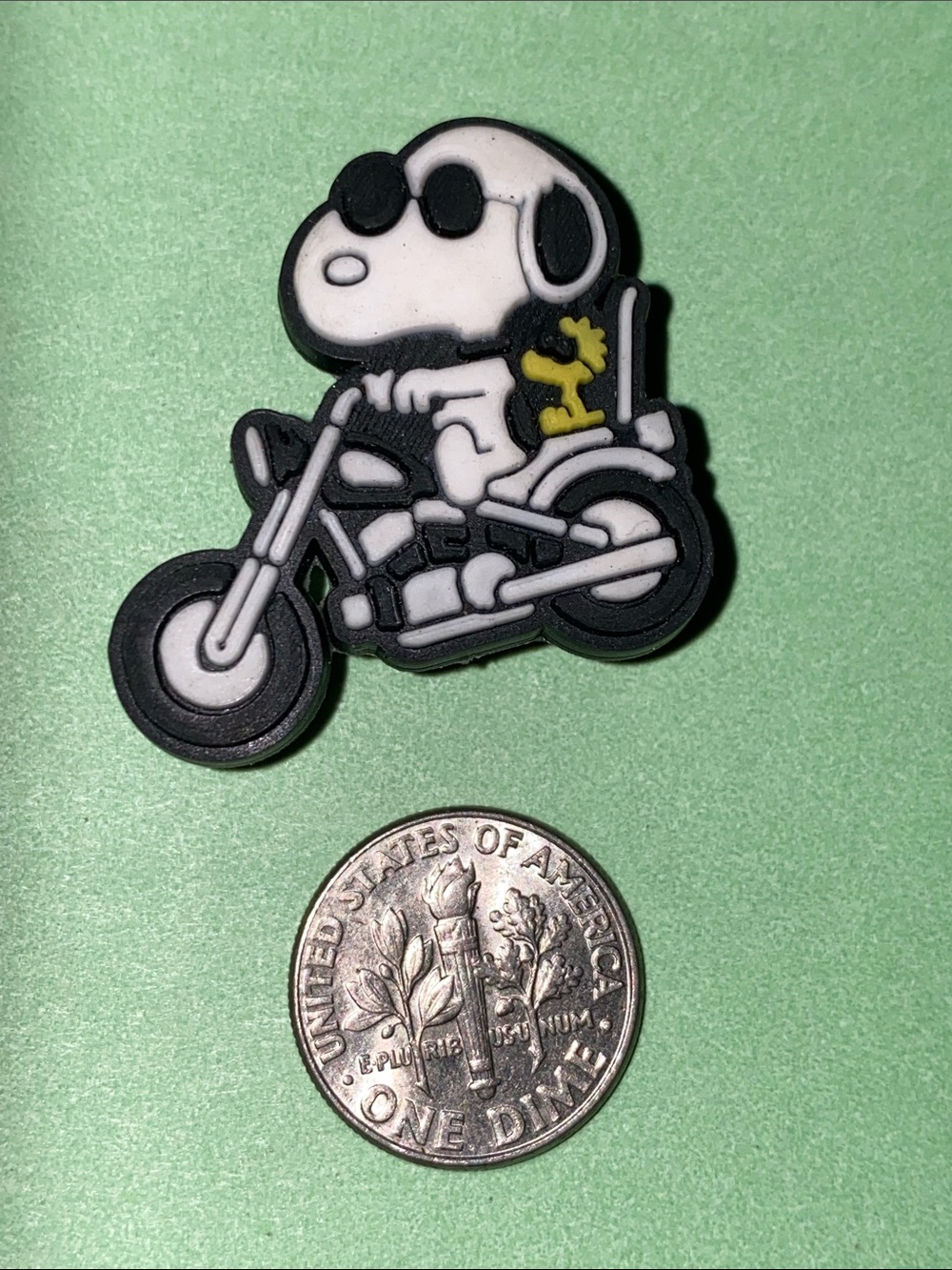 (10 for $15) Snoopy Peanuts Riding a Motorcycle Crocs Shoe Charms